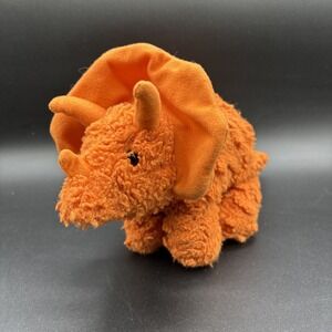 The Manhattan Toy Company Triceratops Orange Dinosaur Plush 11" Long Stuffed